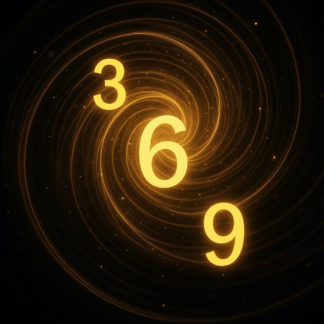 Glowing energy vortex spiral representing Tesla’s 3 6 9 money manifestation frequency and quantum abundance.