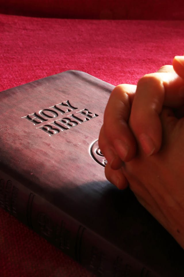 The Bible as Your Guide: Finding God’s Plan Hand resting on a Holy Bible seeking wisdom for what is God’s plan for your life