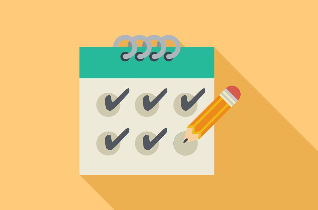 Consistency and Daily Effort as Money Manifestation Signs Illustration of a checklist calendar with multiple completed check marks and a pencil marking the final task, symbolizing consistent daily actions and discipline as money manifestation signs.